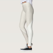 Pastel Kleuren Modern Elegant Beige Bruin Wit Leggings (Links)