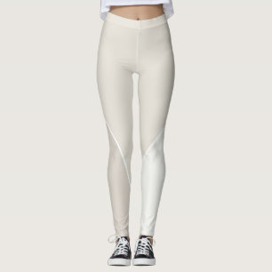Pastel Kleuren Modern Elegant Beige Bruin Wit Leggings