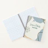 Pastel kleuren organische vormen en lijnen achterg notitieboek (Binnen)