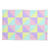 Pastel kleuren & paarse harten kloppen kussensloop (Achterkant)