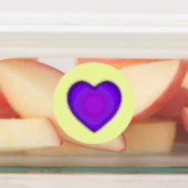 Pastel kleuren & paarse harten kloppen labels (Aangebracht)