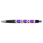 Pastel kleuren & paarse harten kloppen pen (Voorkant)
