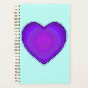 Pastel kleuren & paarse harten kloppen planner