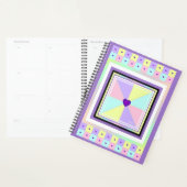 Pastel kleuren & paarse harten kloppen planner (Display)