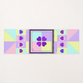 Pastel kleuren & paarse harten kloppen yogamat (Voorkant (horizontaal))