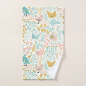 Pastel kleuren Pasen symbolen patroon Bad Handdoek (Handdoek)