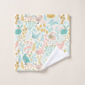 Pastel kleuren Pasen symbolen patroon Bad Handdoek (Wasdoekje)