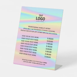 pastel kleuren prijslijst Pedestal Sign Reclamebord Met Voetstuk