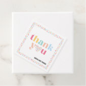 Pastel Kleuren Regenboog Baby shower Dank u Bedankjes Labels (In situ)