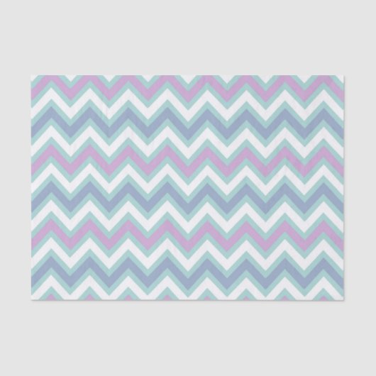 Pastel kleuren Retro Chevron patroon Tissuepapier (Voorkant)