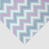 Pastel kleuren Retro Chevron patroon Tissuepapier (Detail)