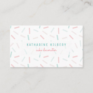 Pastel Kleuren Sprinkles Wit Visitekaartje
