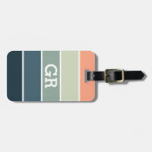 Pastel kleuren strepen patroon bagagelabel (Voorkant horizontaal)