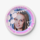 Pastel Kleuren Verjaardagsfeestje Ingelijste Foto Papieren Bordje (Voorkant)