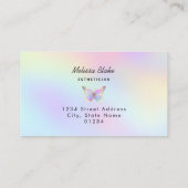 Pastel Kleuren Vlinder logo Visitekaartje (Achterkant)