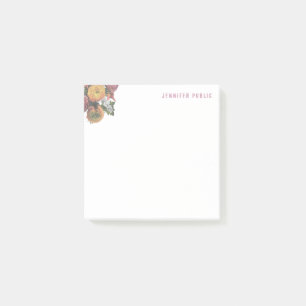 Pastel Kleuren Waterverf Rozen Elegante Sjabloon Post-it® Notes