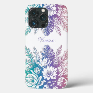 pastel kleurrijk Floral design iPhone 13 Pro Hoesje