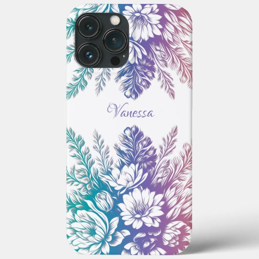  pastel kleurrijk Floral design Case-Mate iPhone Case (Achterkant)