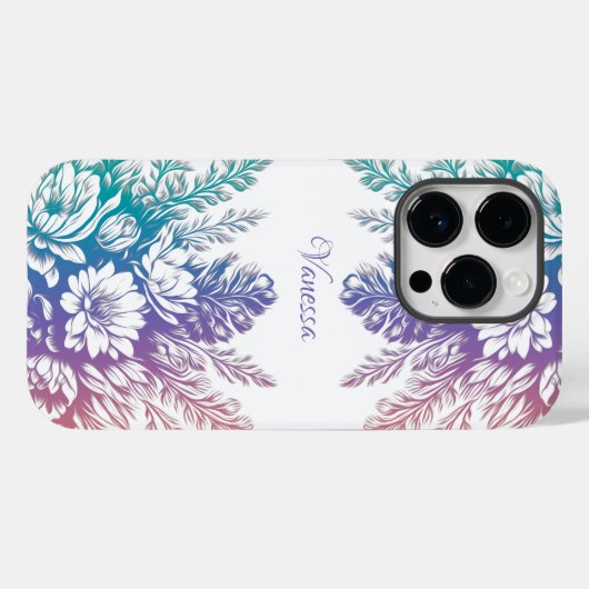  pastel kleurrijk Floral design Case-Mate iPhone Case (Achterkant (horizontaal))