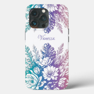 pastel kleurrijk Floral design iPhone 13 Pro Hoesje