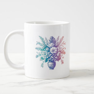 pastel kleurrijk Floral design Extra Grote Beker
