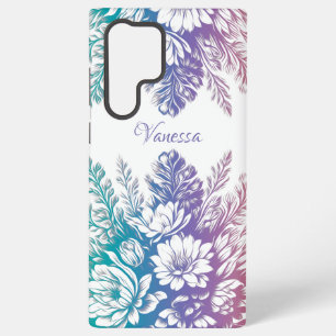  pastel kleurrijk Floral design Samsung Galaxy Hoesje