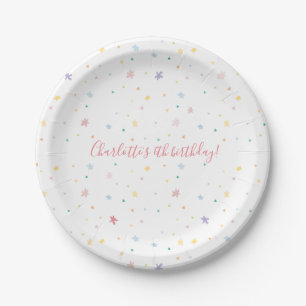 PASTEL KLEURRIJK PATROON kinder leuke grillige kle Papieren Bordje