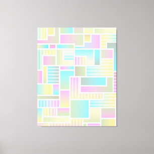Pastel Kleurrijke Abstract Art Wall Canvas Afdruk