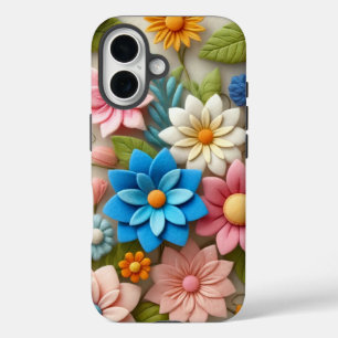 Pastel kleurrijke bloem iPhone 16 hoesje