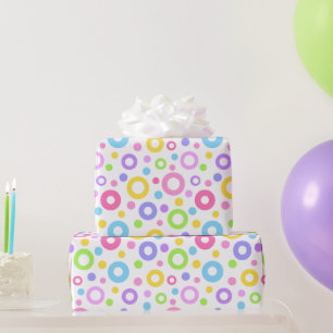 Pastel Kleurrijke Cirkels Cadeaupapier