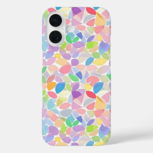 Pastel kleurrijke lente mozaïek iPhone 16 hoesje