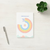 Pastel Kleurrijke Regenboog Boho Custom Maandelijk Post-it® Notes (Kantoor)