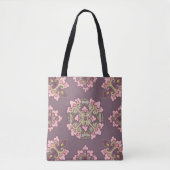 Pastel Kleurrijke Tracery Ornament Canvas tas (Voorkant)