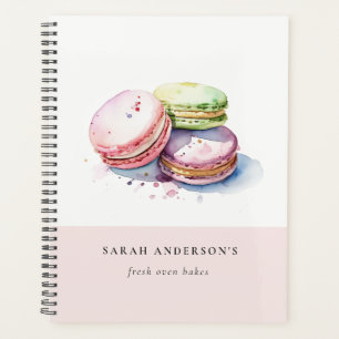 Pastel Kleurrijke Waterverf Franse Macarons Bakker Planner