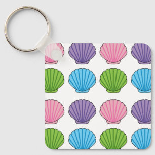 Pastel Kleurrijke Zeeschelp Pakket Sleutelhanger