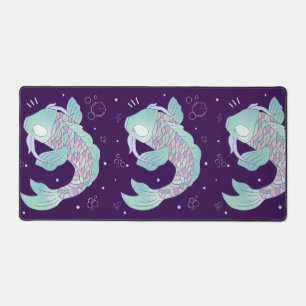 Pastel Koi Vis   Whimsicale Volks Kunst Onderwater Bureaumat