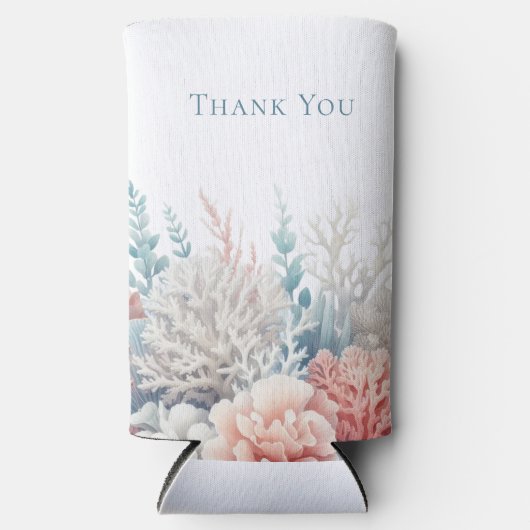 Pastel Koraal Reef-Beach Bruiloft-Dank u- (Voorkant)
