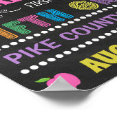 Pastel krijtbord Eerste dag van de vijfde klas bor Poster (Hoek)