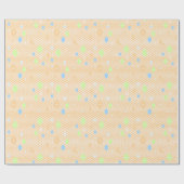 Pastel Kristal Ster Patroon Cadeaupapier (Vlak)