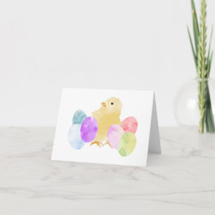 Pastel Kuiken met Eieren Ontwerp PERSOONLIJK Kaart
