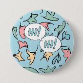 Pastel laat blauw ronde button 7,6 cm (Voorkant)