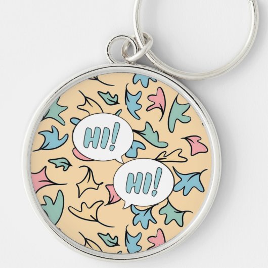 Pastel laat geel achter sleutelhanger (Voorkant)