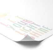 Pastel laissez briller votre affiche (Coin)