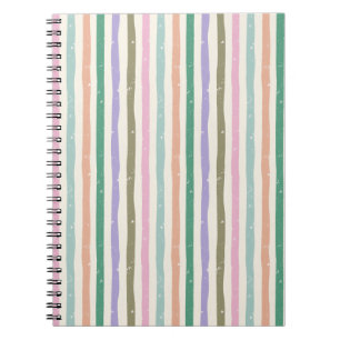 Pastel Landelijke Strepen Notitieboek