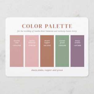 Pastel Landelijke Woestijn Trouwkleurenpalet Staal Kaart