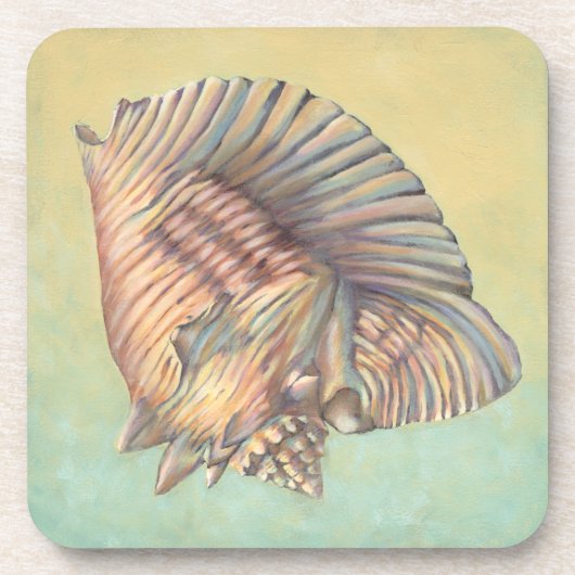 Pastel Large Conch Shell Drankjes Onderzetter (Voorkant)