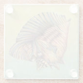 Pastel Large Conch Shell Glazen Onderzetter (Achterkant)