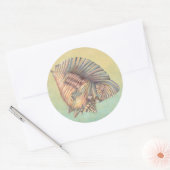 Pastel Large Conch Shell Ronde Sticker (Envelop)