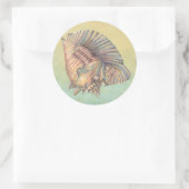 Pastel Large Conch Shell Ronde Sticker (Tas)