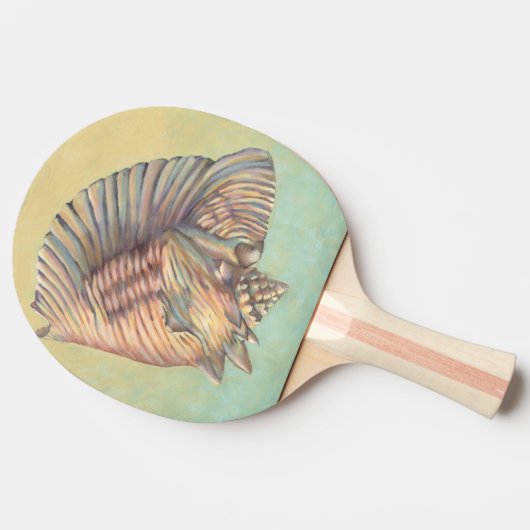 Pastel Large Conch Shell Tafeltennisbatje (Zijkant)